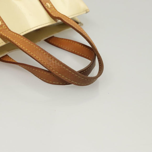 LOUIS VUITTON Monogram Vernis Reade PM Hand Bag Perle M91336 LV Auth BA1655