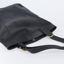 Coach Shoulder Bag Leather Black Gold Tone Auth BA16561-6