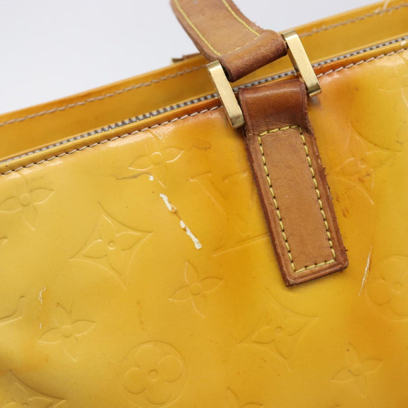 LOUIS VUITTON Monogram Vernis Hand Bag 2 Set Bronze Gris LV Auth BA16572