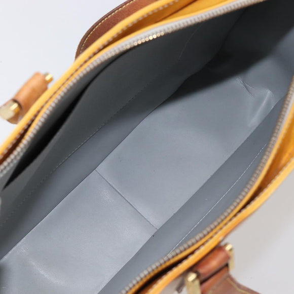 LOUIS VUITTON Monogram Vernis Hand Bag 2 Set Bronze Gris LV Auth BA16572