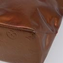 LOUIS VUITTON Monogram Vernis Hand Bag 2 Set Bronze Gris LV Auth BA16572-19