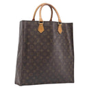 LOUIS VUITTON Monogram Sac Plat Hand Bag M51140 LV Auth BA16574-1