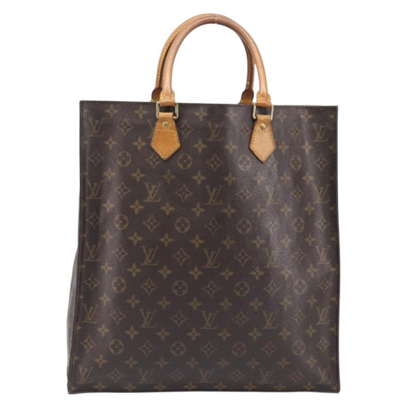 LOUIS VUITTON Monogram Sac Plat Hand Bag M51140 LV Auth BA16574