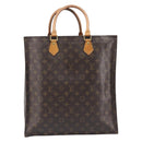LOUIS VUITTON Monogram Sac Plat Hand Bag M51140 LV Auth BA16574-3
