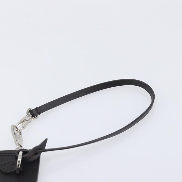 LOUIS VUITTON Mahina Hina MM Pouch Leather Dark Brown LV Auth BA16576V