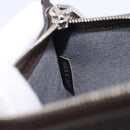 LOUIS VUITTON Mahina Hina MM Pouch Leather Dark Brown LV Auth BA16576V-20