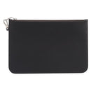 LOUIS VUITTON Mahina Hina MM Pouch Leather Dark Brown LV Auth BA16576V-3