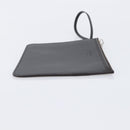 LOUIS VUITTON Mahina Hina MM Pouch Leather Dark Brown LV Auth BA16576V-5
