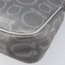 Salvatore Ferragamo Gancini Hand Bag Leather Silver Auth BA16577A-17