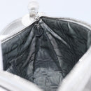 Salvatore Ferragamo Gancini Hand Bag Leather Silver Auth BA16577A-22