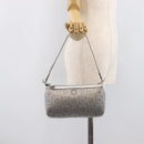 Salvatore Ferragamo Gancini Hand Bag Leather Silver Auth BA16577A-25
