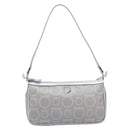 Salvatore Ferragamo Gancini Hand Bag Leather Silver Auth BA16577A-13