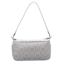 Salvatore Ferragamo Gancini Hand Bag Leather Silver Auth BA16577A-2