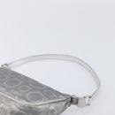 Salvatore Ferragamo Gancini Hand Bag Leather Silver Auth BA16577A-14