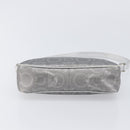 Salvatore Ferragamo Gancini Hand Bag Leather Silver Auth BA16577A-5