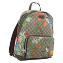 GUCCI GG Supreme Tian Backpack PVC Beige Silver 428027 Auth BA16579V-1