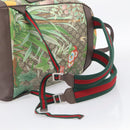 GUCCI GG Supreme Tian Backpack PVC Beige Silver 428027 Auth BA16579V-10