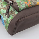 GUCCI GG Supreme Tian Backpack PVC Beige Silver 428027 Auth BA16579V-13