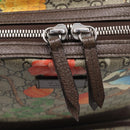 GUCCI GG Supreme Tian Backpack PVC Beige Silver 428027 Auth BA16579V-18