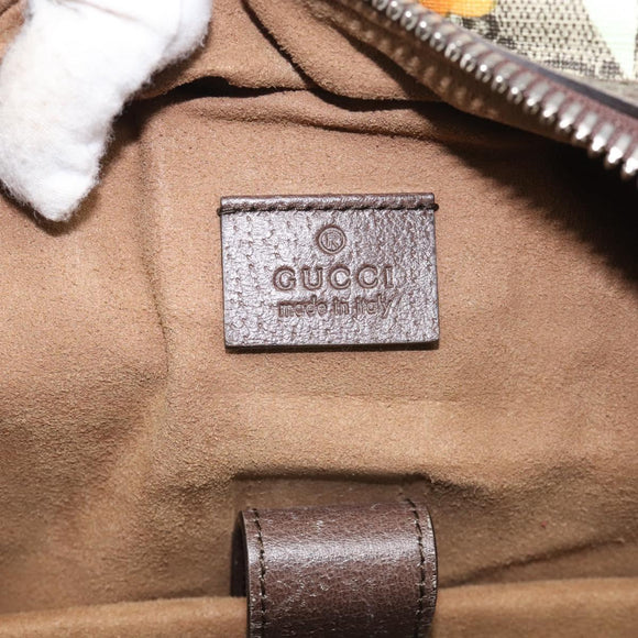 GUCCI GG Supreme Tian Backpack PVC Beige Silver 428027 Auth BA16579V