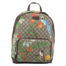 GUCCI GG Supreme Tian Backpack PVC Beige Silver 428027 Auth BA16579V-2