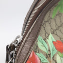 GUCCI GG Supreme Tian Backpack PVC Beige Silver 428027 Auth BA16579V-28