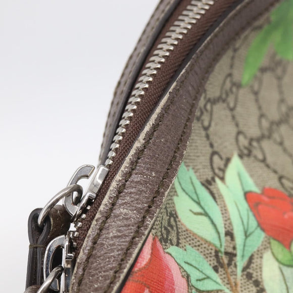 GUCCI GG Supreme Tian Backpack PVC Beige Silver 428027 Auth BA16579V