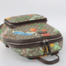 GUCCI GG Supreme Tian Backpack PVC Beige Silver 428027 Auth BA16579V-6