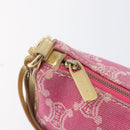 CELINE Macadam Hand Bag Canvas Pink Gold Tone Auth BA16581A-17