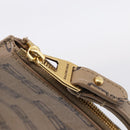 Balenciaga BB Monogram Clutch Bag PVC Leather Beige Gold 702627 Auth BA16586A-9