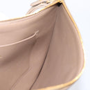 Balenciaga BB Monogram Clutch Bag PVC Leather Beige Gold 702627 Auth BA16586A-20