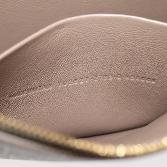 Balenciaga BB Monogram Clutch Bag PVC Leather Beige Gold 702627 Auth BA16586A