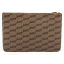 Balenciaga BB Monogram Clutch Bag PVC Leather Beige Gold 702627 Auth BA16586A-2