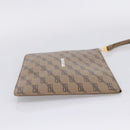 Balenciaga BB Monogram Clutch Bag PVC Leather Beige Gold 702627 Auth BA16586A-4