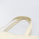 CHANEL Triple Coco Tote Bag Patent White Gold Tone CC Auth BA16587-8