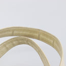 CHANEL Triple Coco Tote Bag Patent White Gold Tone CC Auth BA16587-9