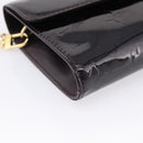 LOUIS VUITTON Monogram Vernis Bel Ale Shoulder Bag Amarante M93613 Auth BA16588-14