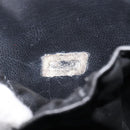 CHANEL COCO Mark Cosmetic Pouch patent Black Gold Tone CC Auth BA16589-23