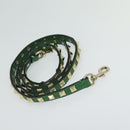 VALENTINO Studs Hand Bag Leather 2way Green Gold Auth BA1659V-22