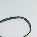 VALENTINO Studs Hand Bag Leather 2way Green Gold Auth BA1659V-8