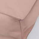 Miu Miu Tote Bag Leather Pink Silver Auth BA16593-10
