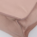 Miu Miu Tote Bag Leather Pink Silver Auth BA16593-12