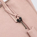 Miu Miu Tote Bag Leather Pink Silver Auth BA16593-15