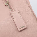 Miu Miu Tote Bag Leather Pink Silver Auth BA16593-19