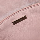 Miu Miu Tote Bag Leather Pink Silver Auth BA16593-18