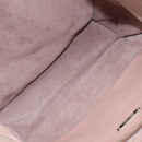 Miu Miu Tote Bag Leather Pink Silver Auth BA16593-19