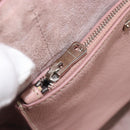Miu Miu Tote Bag Leather Pink Silver Auth BA16593-23