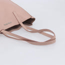 Miu Miu Tote Bag Leather Pink Silver Auth BA16593-7