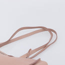 Miu Miu Tote Bag Leather Pink Silver Auth BA16593-8
