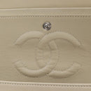 CHANEL Matelasse 25 Double Flap Chain Bag Tweed White Silver Auth BA16596SM-22